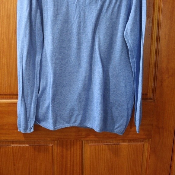Banana Republic Light Blue Cotton Wells Scoop Neck Top XL - Picture 6 of 13